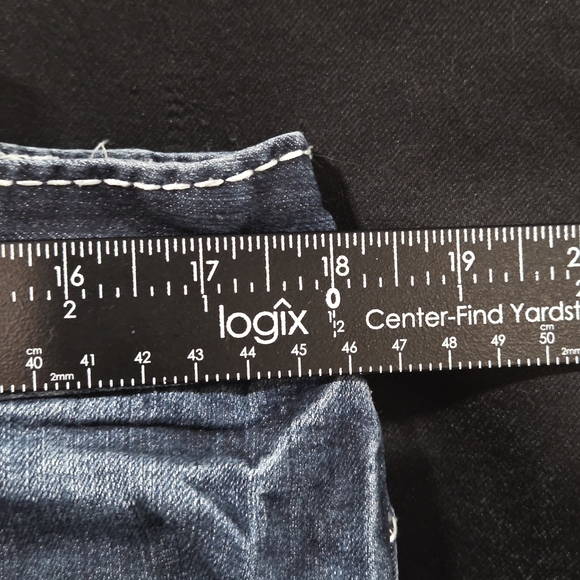 Maurices Bootcut Thick Stitch Embellished Jeans Sz 14 REG Y2K Distressed Bling - Picture 13 of 16